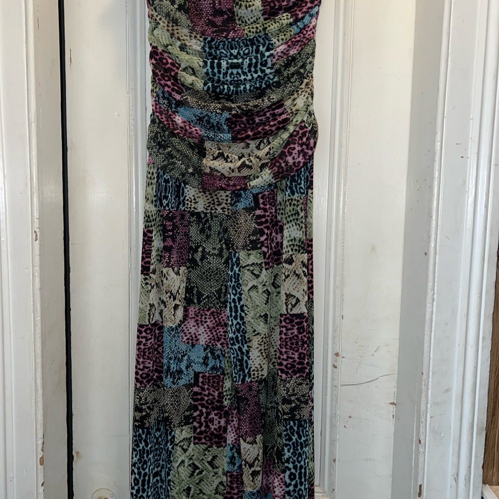 Coco Bianco Pink, Teal and Black Animal Print Top